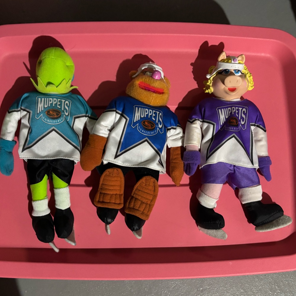 1995 McDonald's NHL Muppets plush toys set of 3